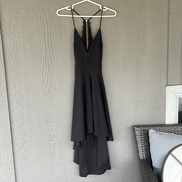 Black High Low Dress - Picture 1 of 5